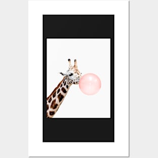 Giraffe print, Bubble gum, Nursery art, Giraffe wall art, Animal, Kids room, Modern art, Wall decor Posters and Art